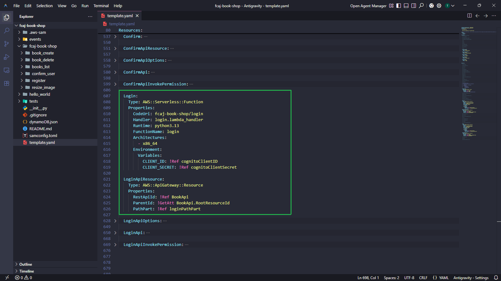 Login function and LoginApiResource