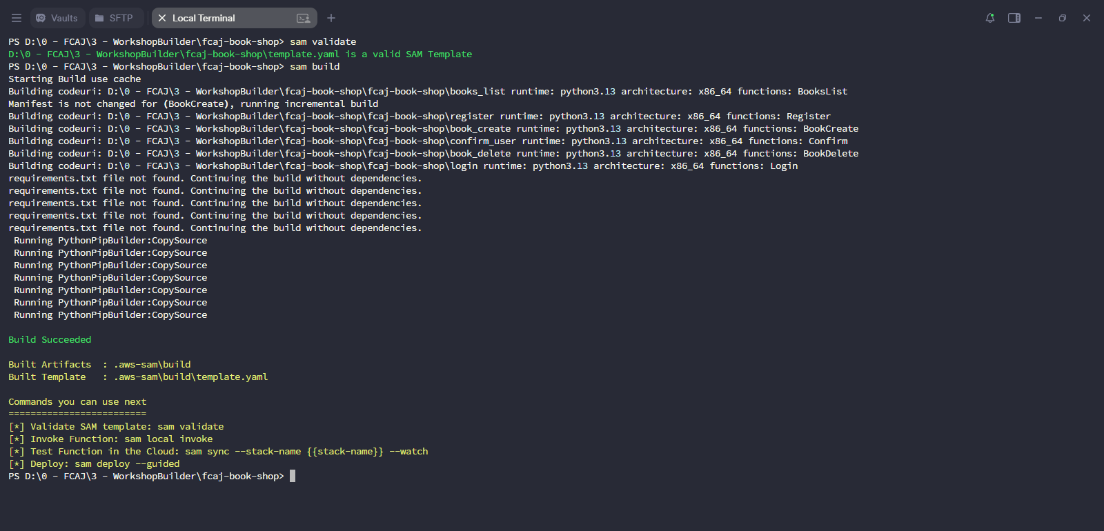 sam validate and sam build (final)