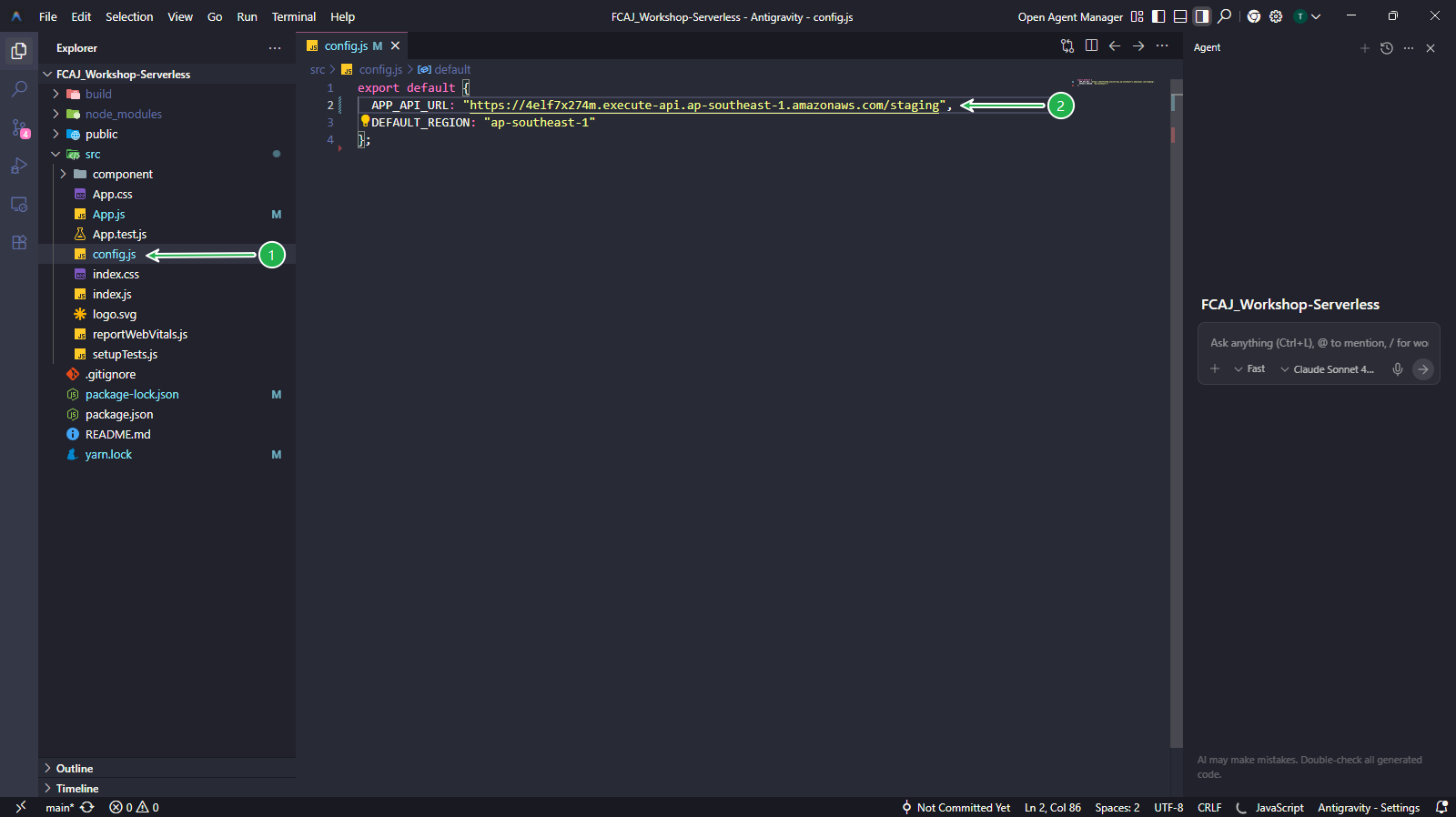 Update APP_API_URL in config.js